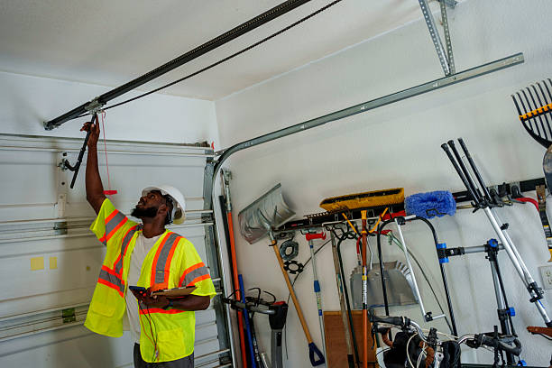 Professional Garage Door Roller Replacement technician working in Yucca Valley, CA